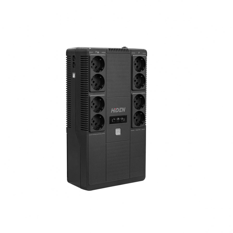 Источник бесперебойного питания HIDEN ULS1000EF / 1000 ВА / 600 Вт / 8 x CEE 7 (евророзетка)